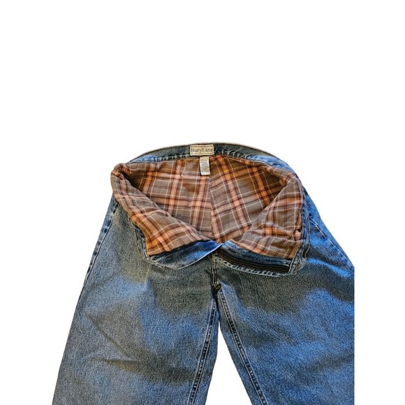 Burry Lane Blue Jeans Fleece Lined Men's Size W38 L32 Front Back Pockets Zipper - Picture 7 of 9